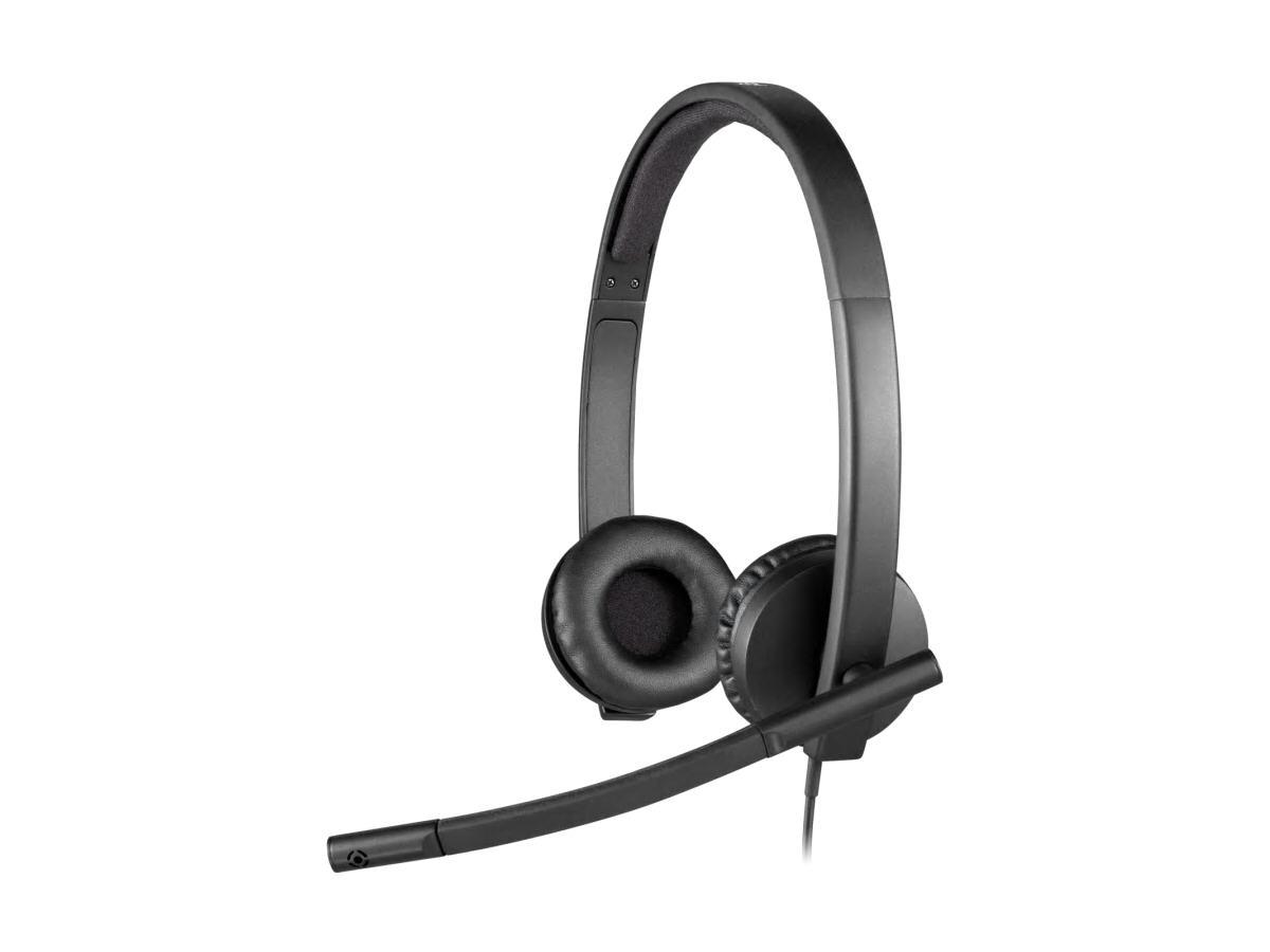 Logitech H570e Wired Business Headset – Noise-Cancelling Microphone – 981-000574