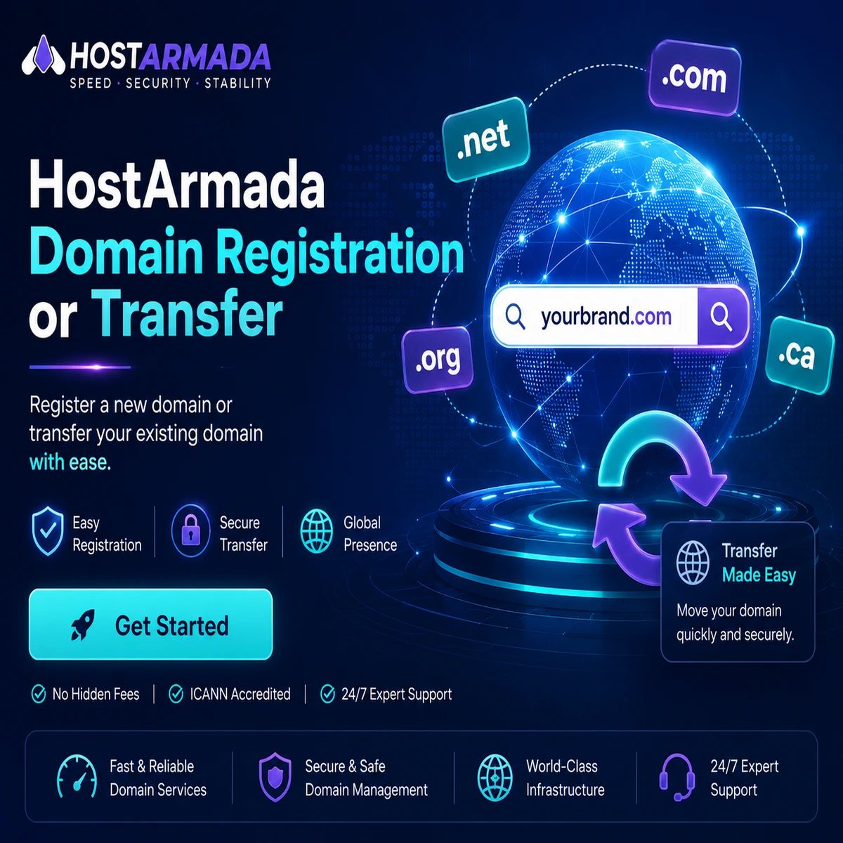 HostArmada .ca Domain Registration