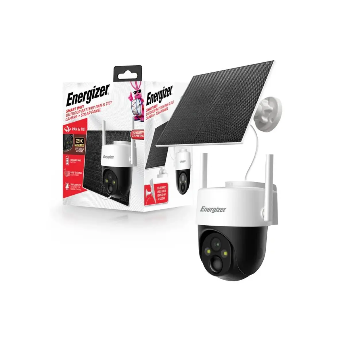 Energizer Smart Wi-Fi Battery Outdoor Pan & Tilt 2K QHD Camera