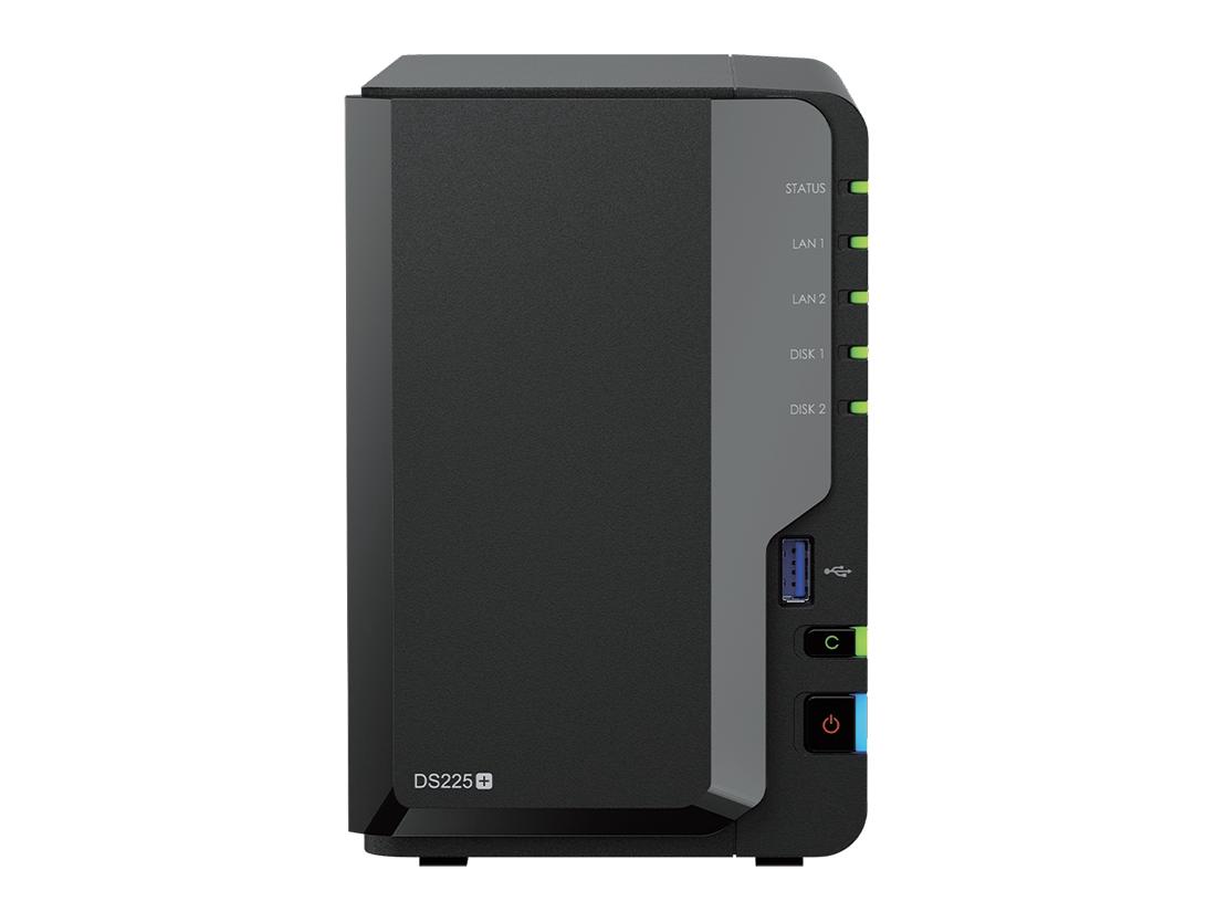 Synology DiskStation DS225+ 2-Bay NAS – Intel Celeron J4125, 2GB DDR4, 2.5GbE, Diskless