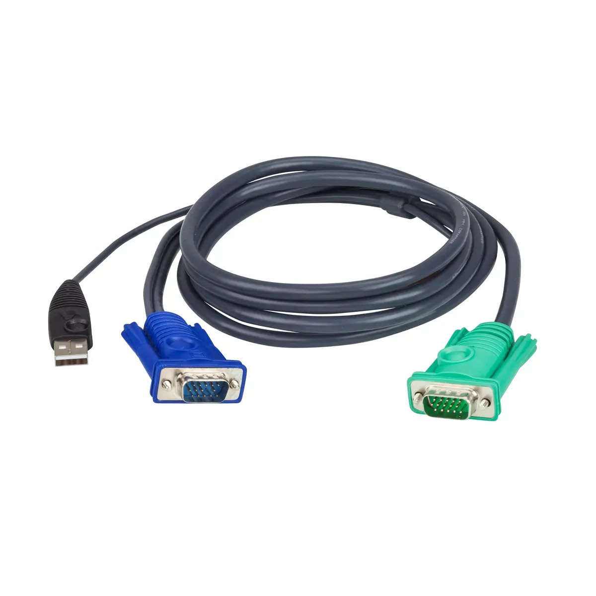 ATEN 2L5202U – ATEN - 2L5202U - KVM Cable - HDB-15,USB Type A Left Connector - Male Left Gende