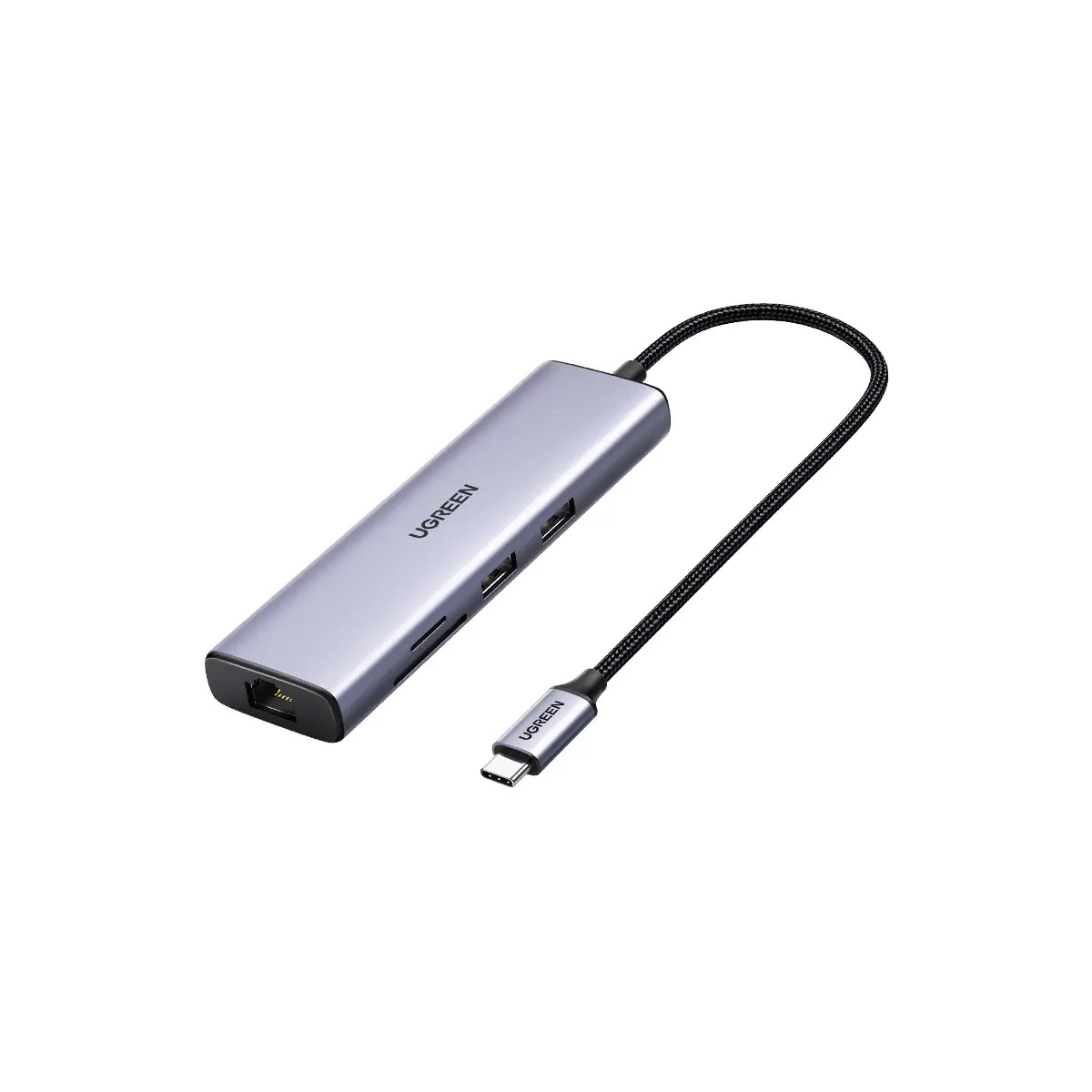 UGREEN CM512 USB-C Multifunction Adapter with Ethernet Interface - USB-A 3.0, Hd – 60515
