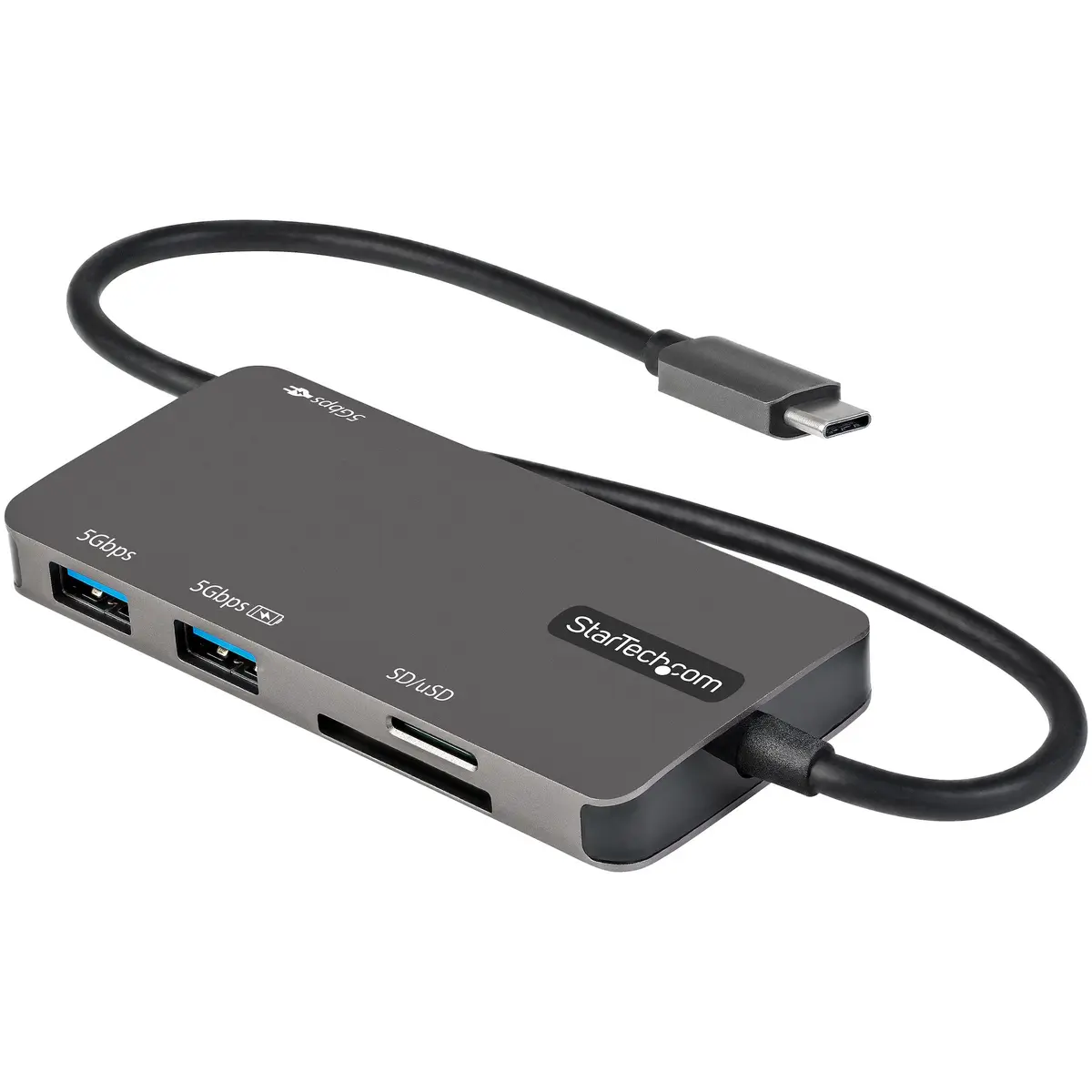 StarTech.com USB-C Multiport Adapter, USB-C to 4K HDMI, 100W Pd Pass-through, SD/Mic – DKT30CHSDPD